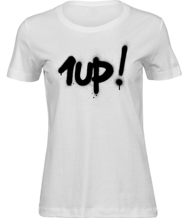 Frauen Weiss T-shirt 1UP GRAFFITI
