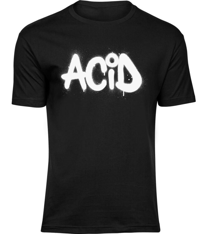 Herren Männer Schwarz T-shirt ACID GRAFFITI