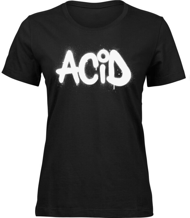 Frauen Schwarz T-shirt ACID GRAFFITI