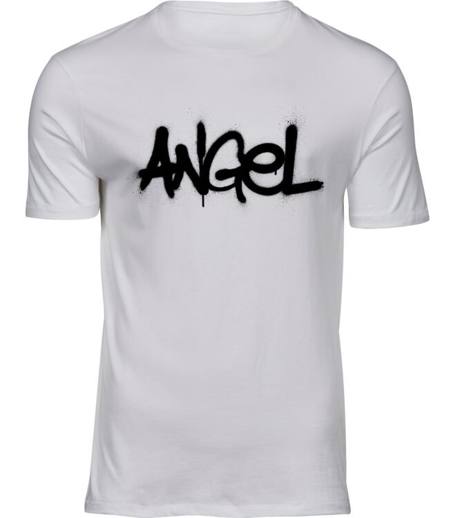 Herren Männer Weiss T-shirt ANGEL GRAFFITI