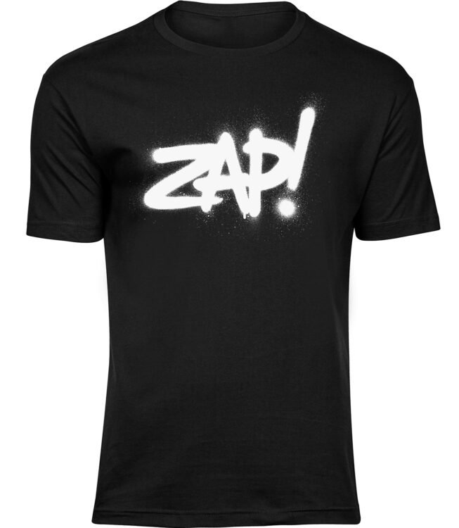 Herren Männer Schwarz T-shirt ZAP GRAFFITI