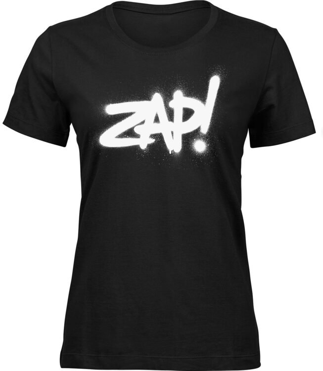 Frauen Schwarz T-shirt ZAP GRAFFITI