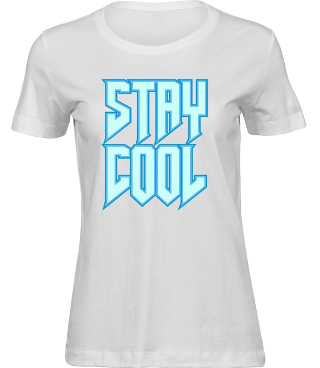 Frauen Weiss T-shirt STAY COOL