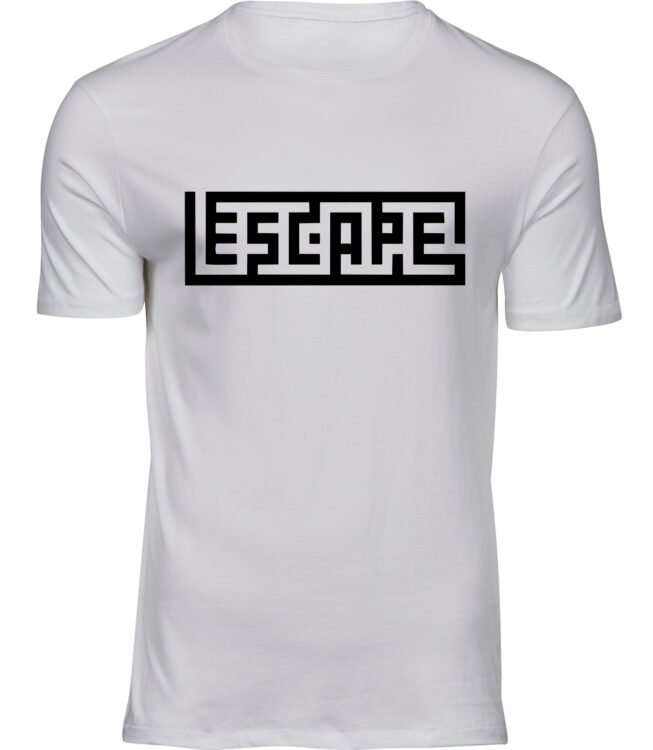 Herren Männer Weiss T-shirt ESCAPE MAZE