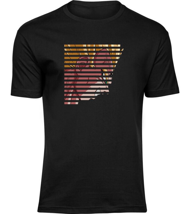 Herren Männer Schwarz T-shirt VEGETA GESICHT