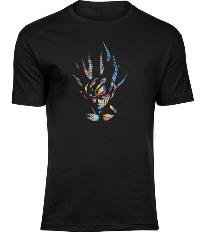 Herren Männer Schwarz T-shirt WUNDER GOKU