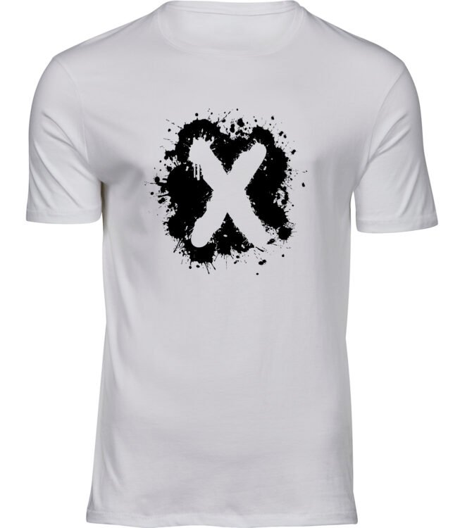 Herren Männer Weiss T-shirt X ZEICHEN
