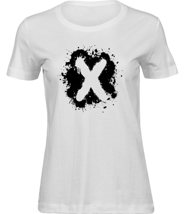 Frauen Weiss T-shirt X ZEICHEN