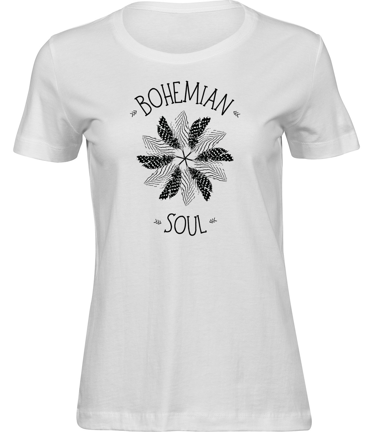 B-288 ww Frauen Weiss T-shirt BÖHMISCHE SEELE
