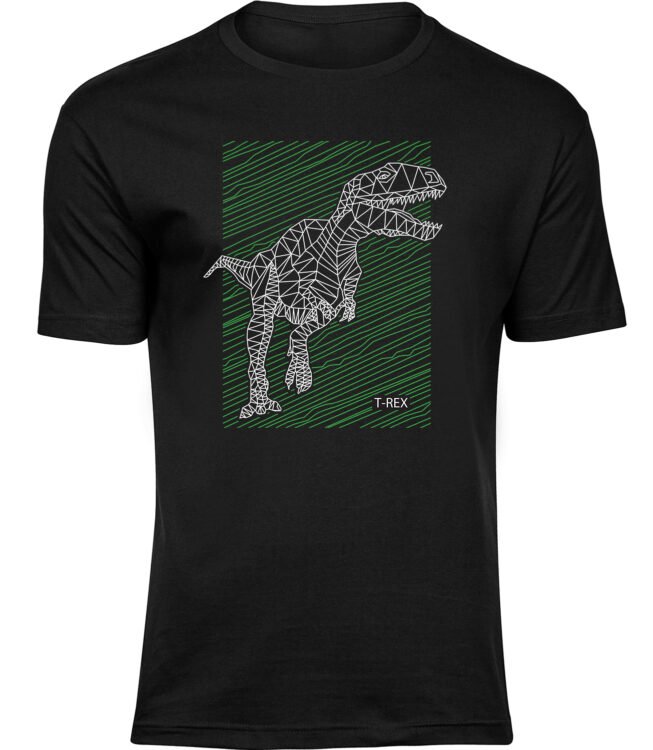 Herren Männer Schwarz T-shirt TYRANOZAUR REX
