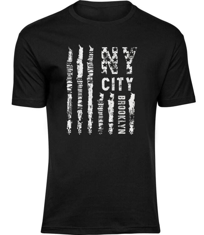 Herren Männer Schwarz T-shirt NY CITY