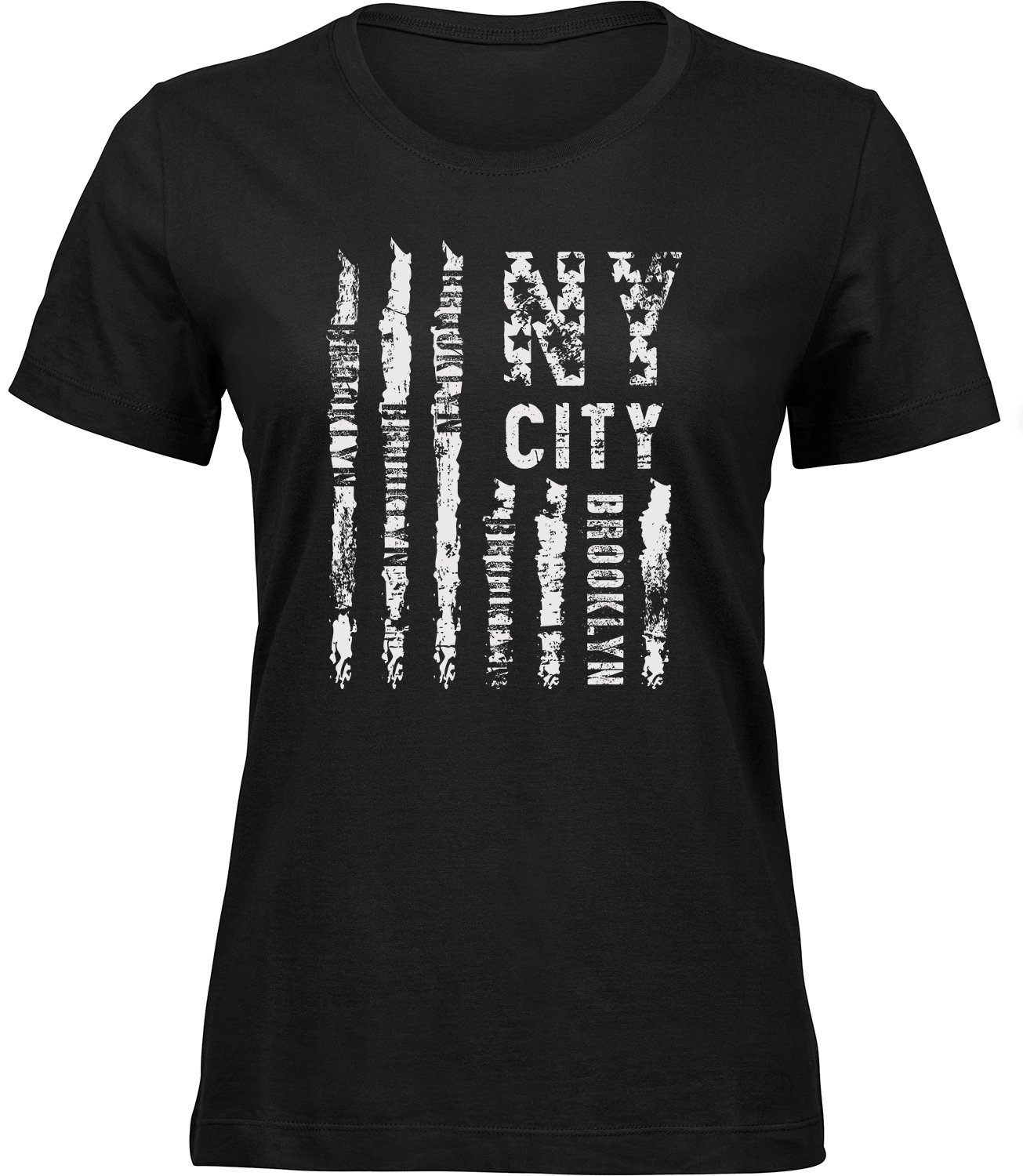 B-309 wb Frauen Schwarz T-shirt NY CITY