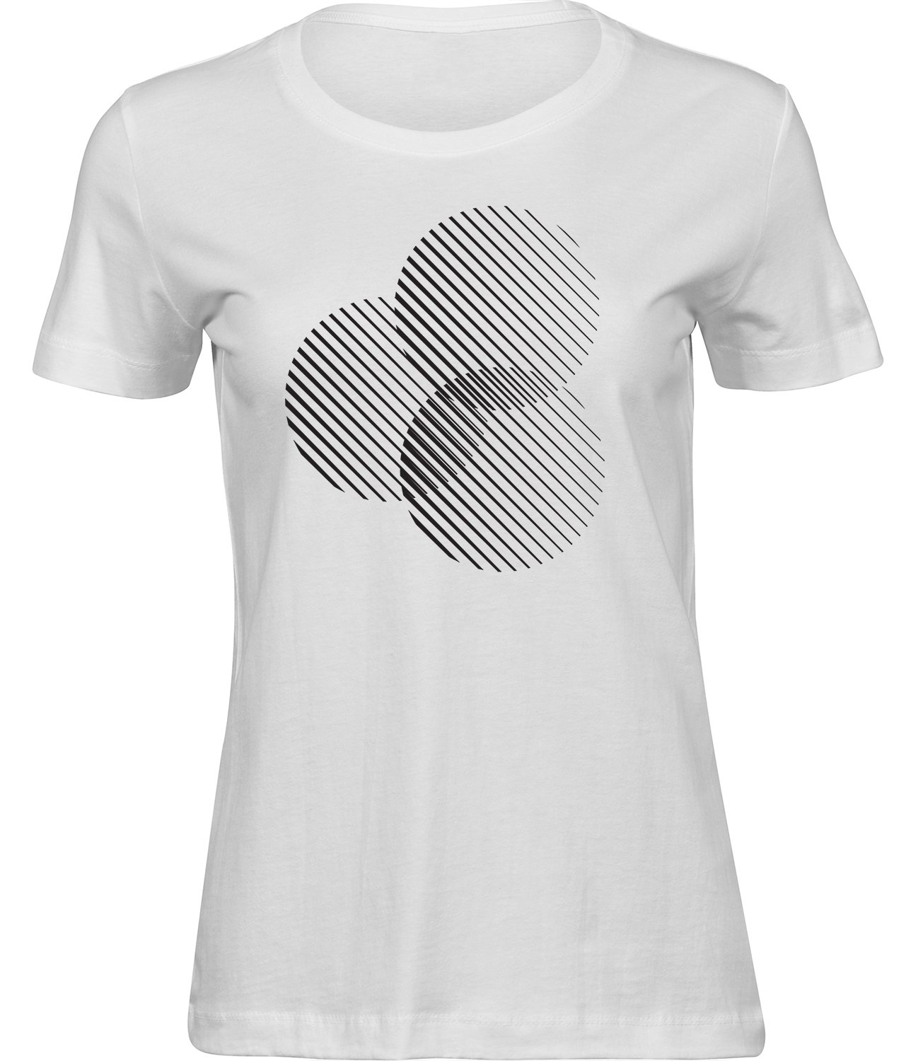 B-316 ww Frauen Weiss T-shirt DREI FORMEN