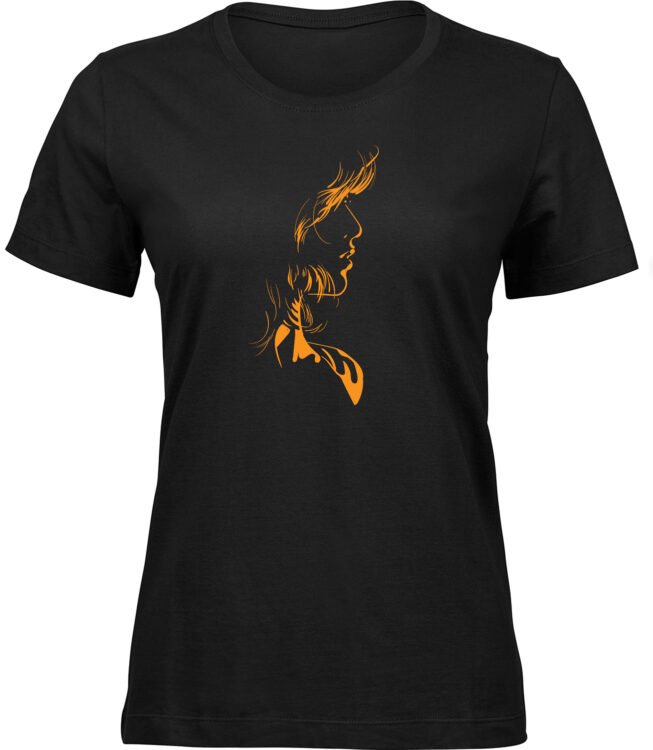 Frauen Schwarz T-shirt NACHTSILHOUETTE