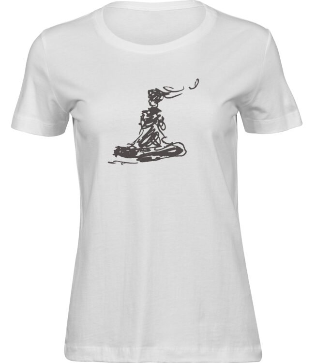 Frauen Weiss T-shirt YOGA LOTUS