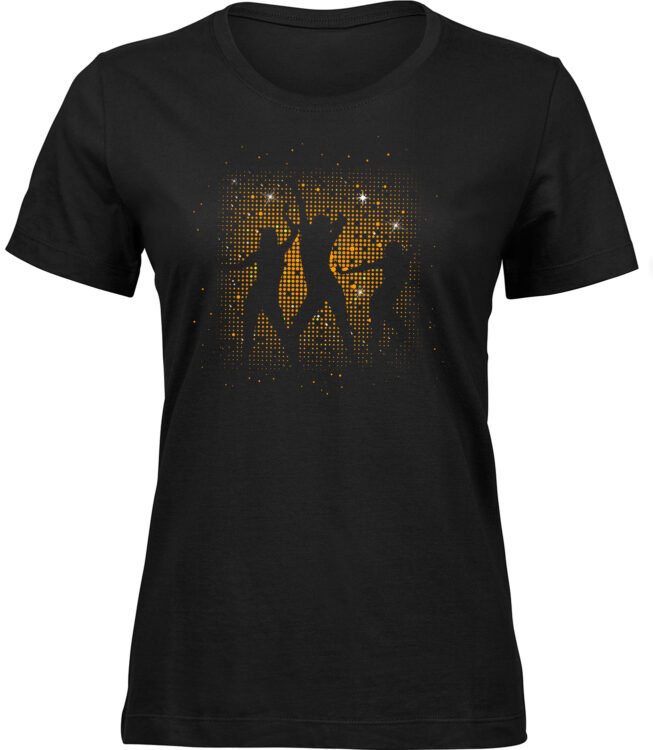 Frauen Schwarz T-shirt TANZNACHT