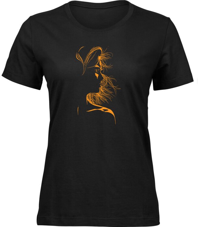 Frauen Schwarz T-shirt NACHTWINDE