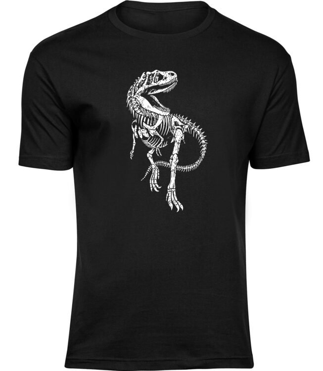 Herren Männer Schwarz T-shirt GROSSER T-REX