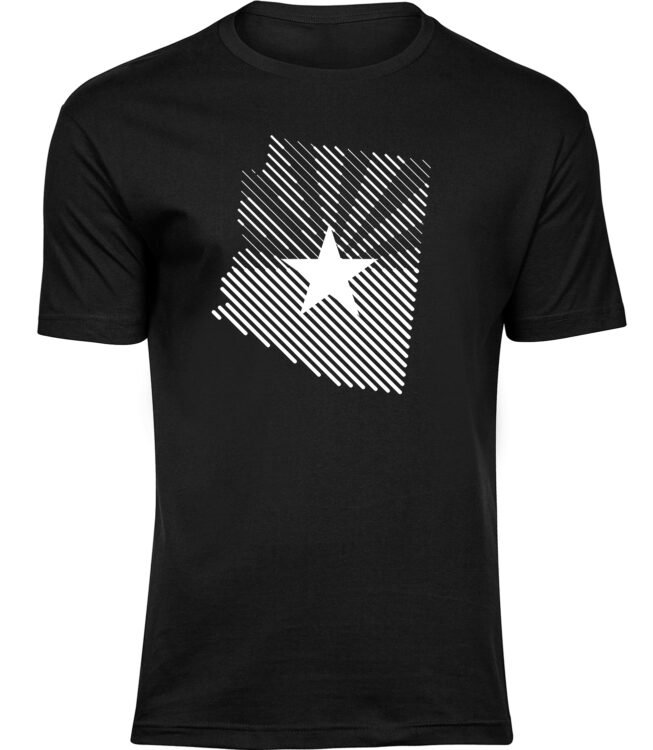 Herren Männer Schwarz T-shirt AUFGEHENDER STERN