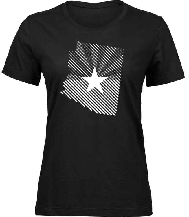 Frauen Schwarz T-shirt AUFGEHENDER STERN