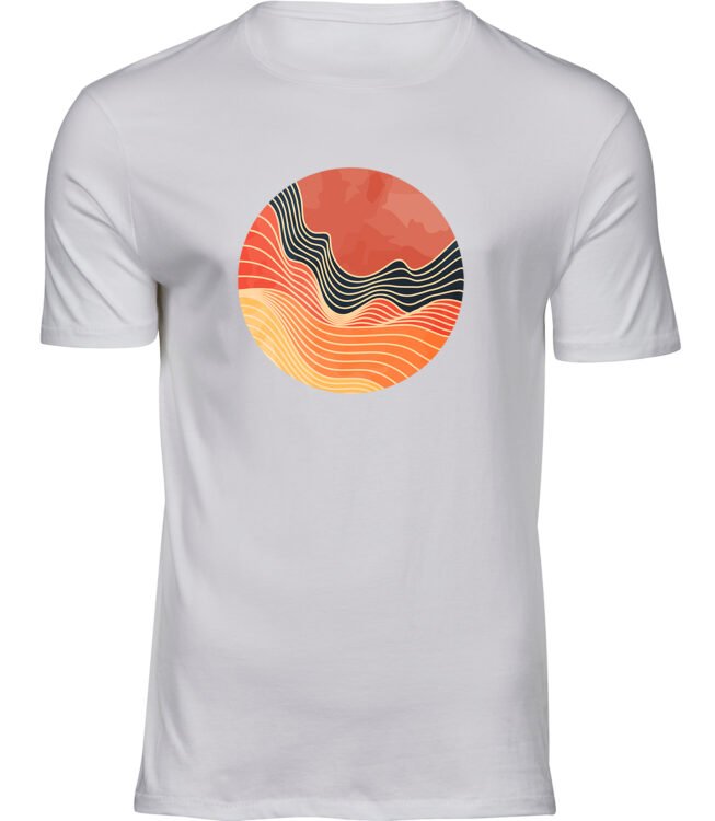 Herren Männer Weiss T-shirt WELLENMOTIVE