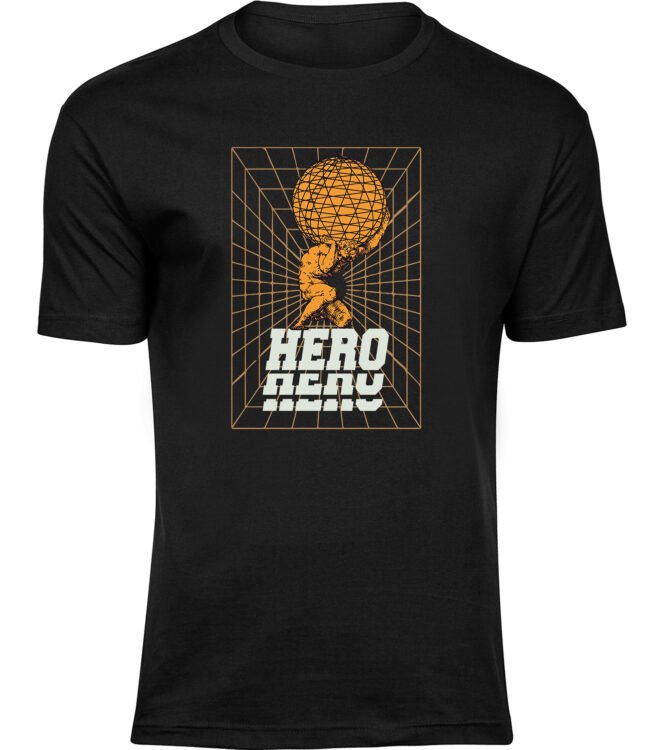 Herren Männer Schwarz T-shirt ATLAS BESTRAFUNG
