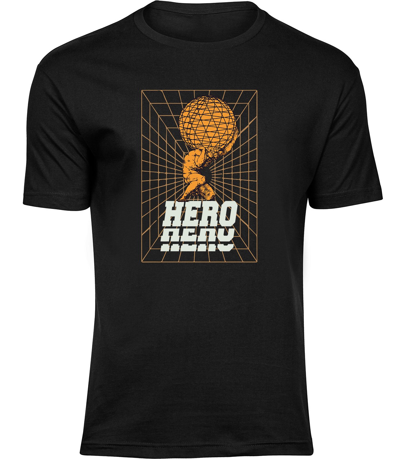 B-399 mb Herren Männer Schwarz T-shirt ATLAS BESTRAFUNG