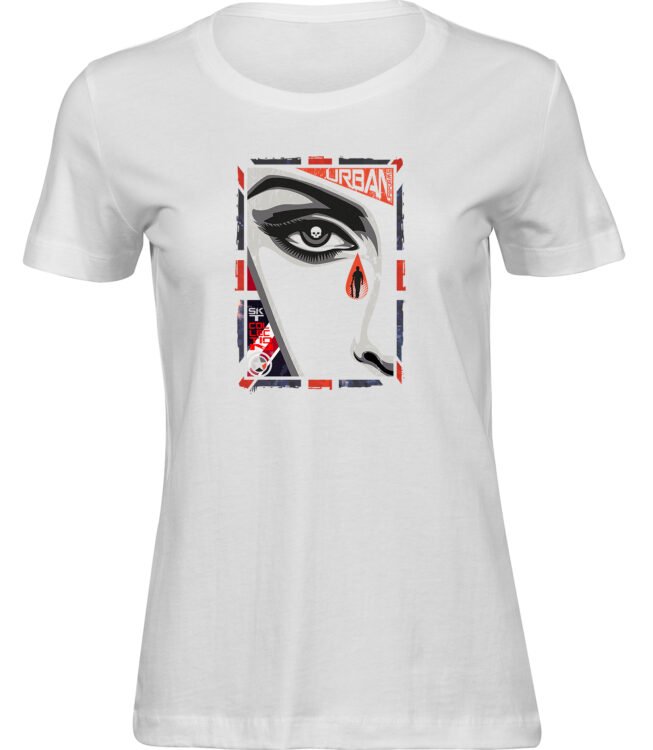 Frauen Weiss T-shirt URBANES LEBEN