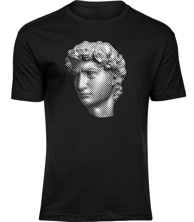 Herren Männer Schwarz T-shirt SKULPTUR DAVIDS