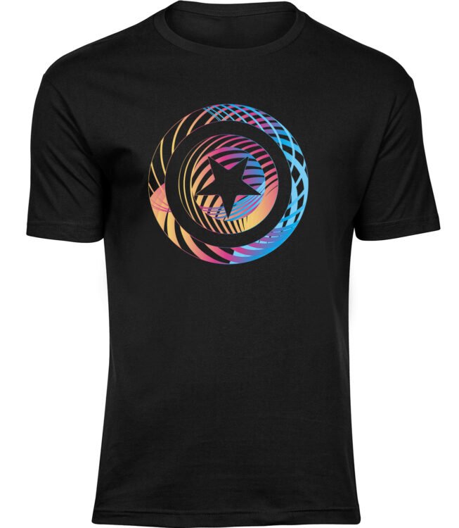 Herren Männer Schwarz T-shirt WUNDER SOLDIER