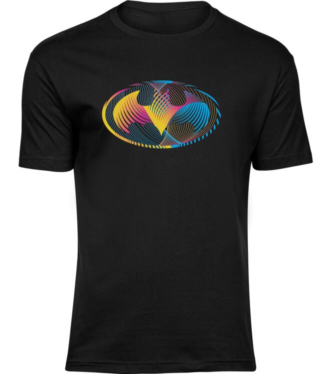 Herren Männer Schwarz T-shirt WUNDER BAT