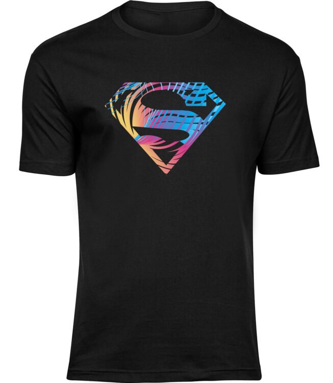 Herren Männer Schwarz T-shirt WUNDER MAN