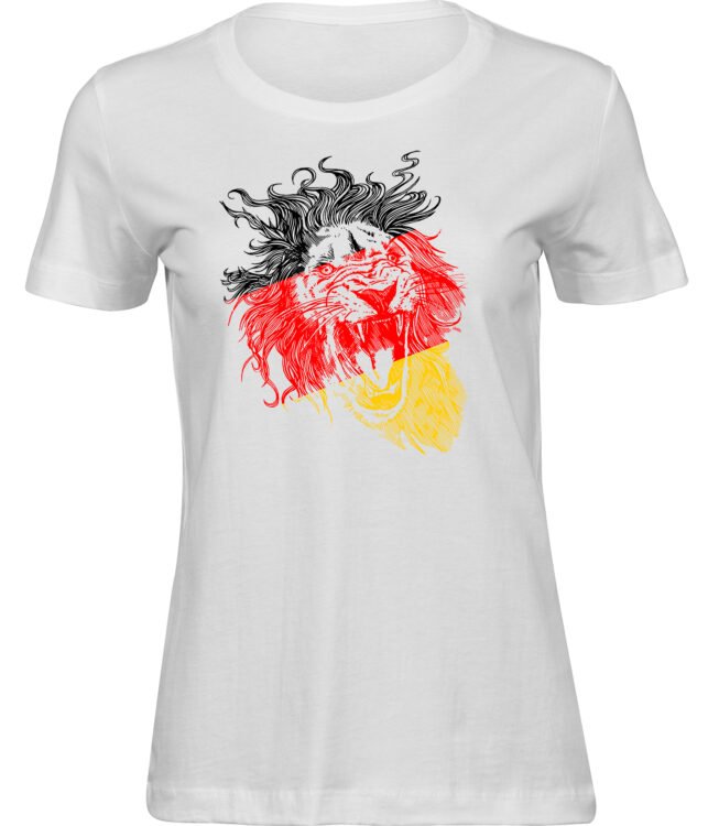 Frauen Weiss T-shirt DEUTSCHE LÖWE