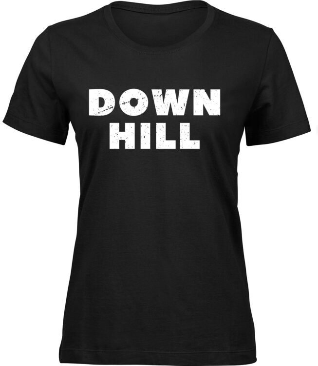 Frauen Schwarz T-shirt DOWN HILL