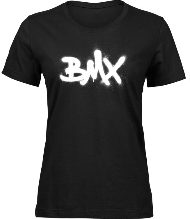 Frauen Schwarz T-shirt BMX GRAFFITI