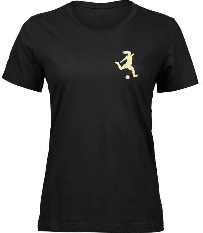Frauen Schwarz T-shirt FRAUENFUSSBALL