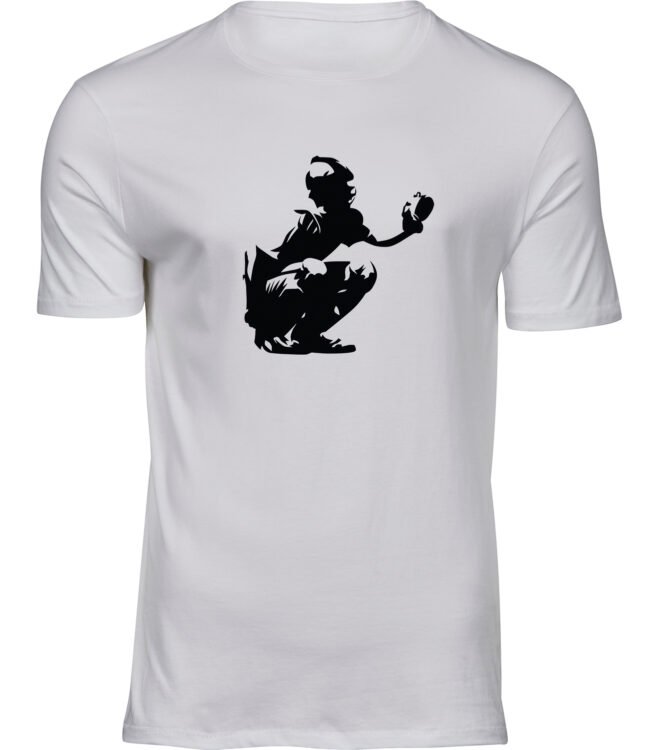 Herren Männer Weiss T-shirt BASEBALL-FÄNGER