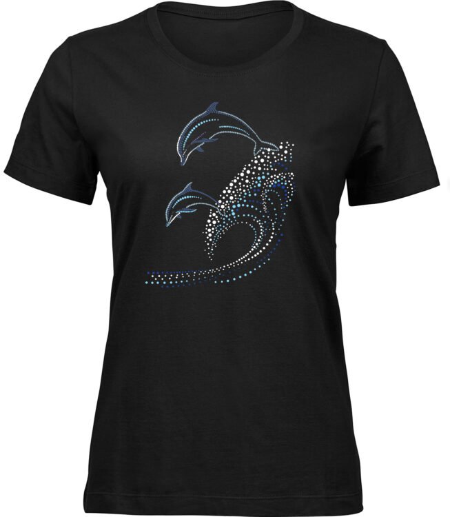 Frauen Schwarz T-shirt PERLE DELPHINE
