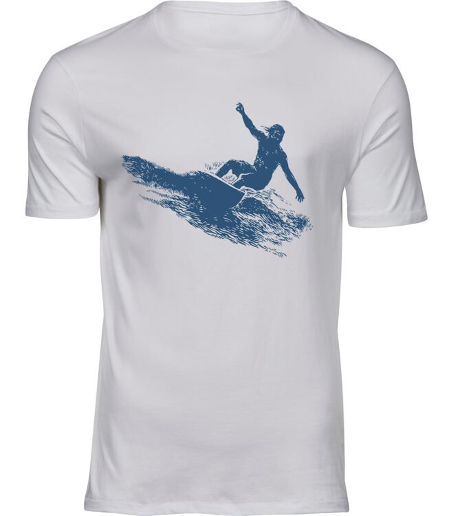 Herren Männer Weiss T-shirt SURF-MOMENT
