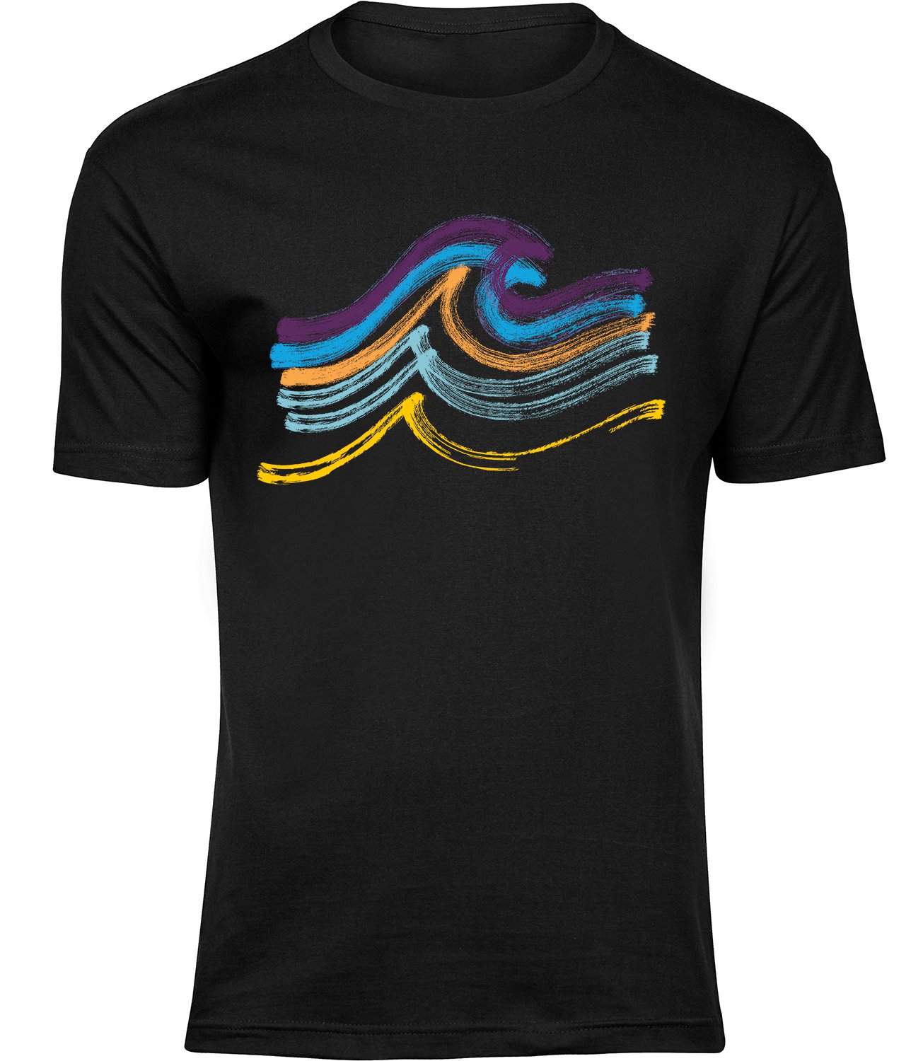 E-113 mb Herren Männer Schwarz T-shirt WELLENBÜRSTE