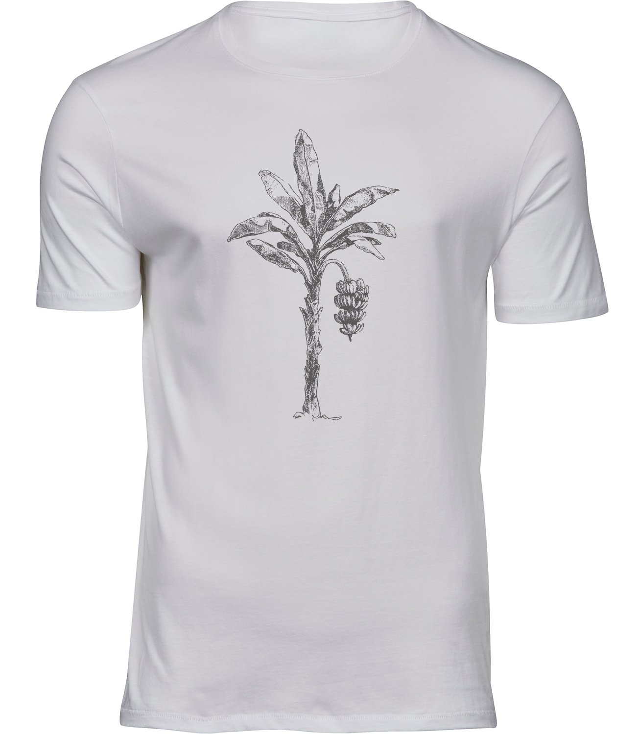 E-130 mw Herren Männer Weiss T-shirt BANANENPALME