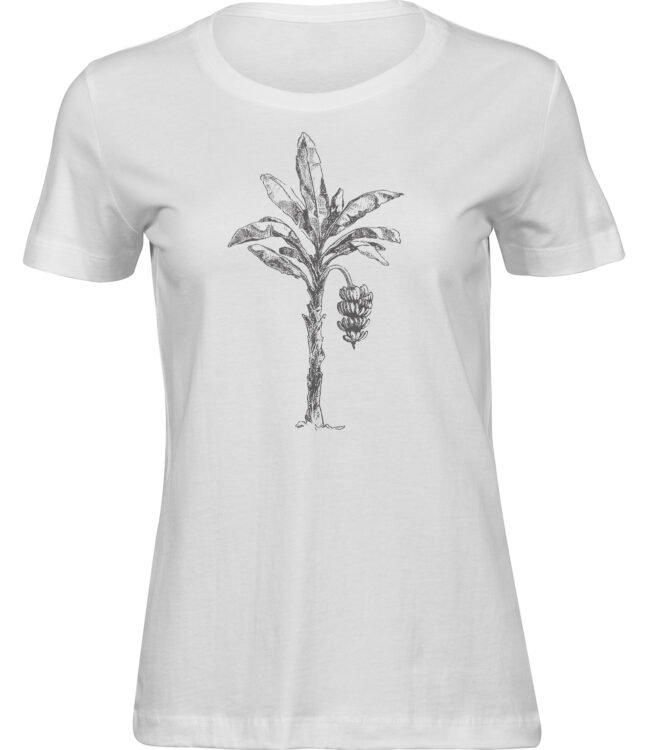Frauen Weiss T-shirt BANANENPALME