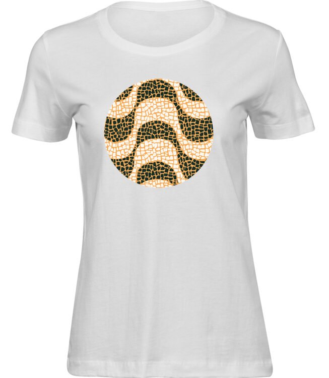 Frauen Weiss T-shirt STEINWELLEN