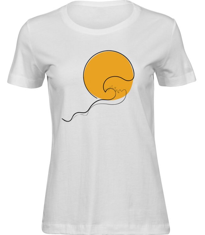 Frauen Weiss T-shirt SONNENWELLEN