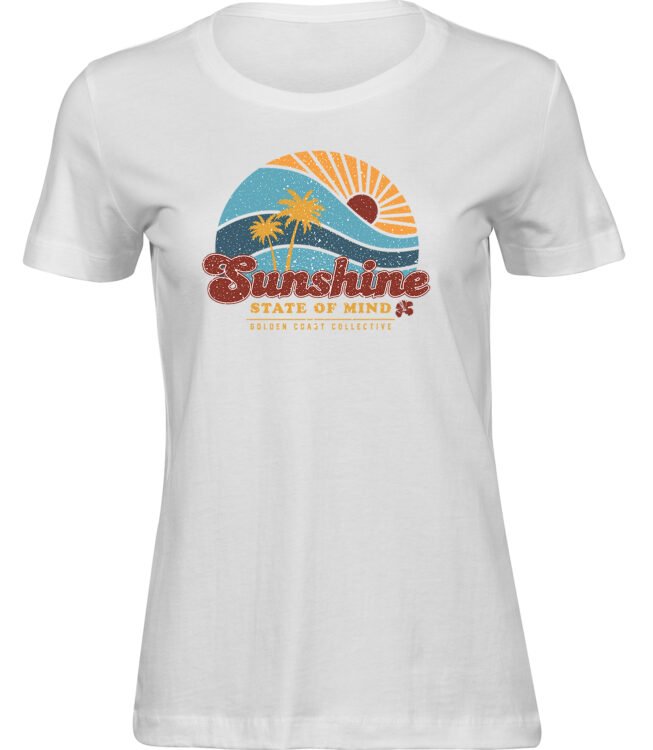 Frauen Weiss T-shirt SONNIGE GEDANKEN