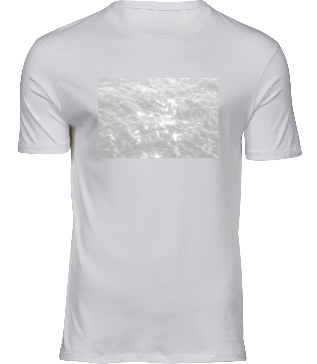 E-170-1 mw Herren Männer Weiss T-shirt WASSERSPIEGELUNGEN