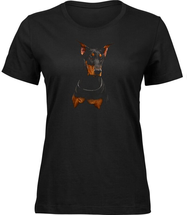 Frauen Schwarz T-shirt JUNGER ROTTWEILER