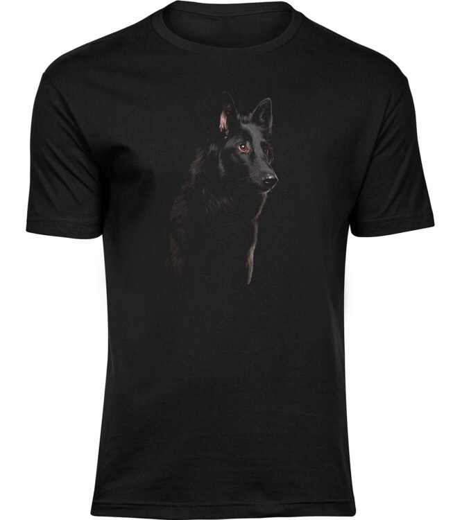 Herren Männer Schwarz T-shirt HUNDEBLICK