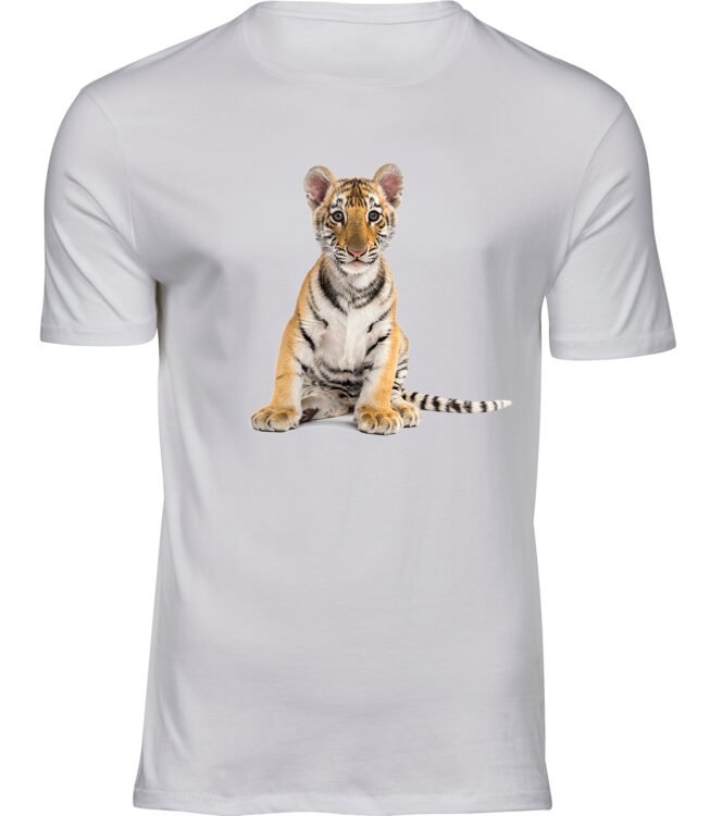 Herren Weiss Tshirt KLEINER TIGER