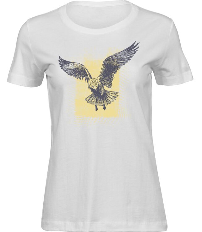 Frauen Weiss T-shirt ADLERJAGD
